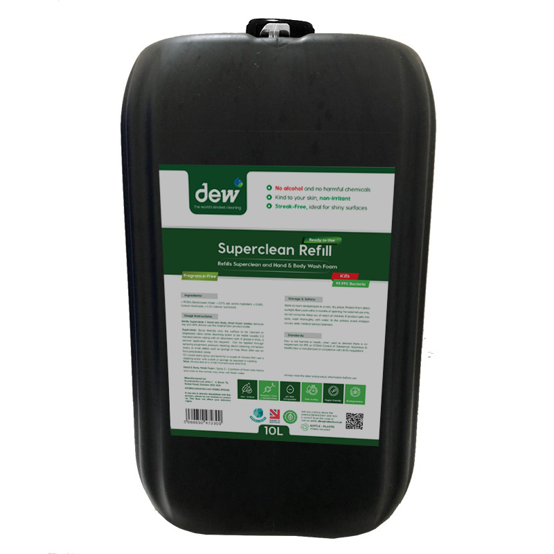 Dew Superclean fragrance-free Refill 10L 